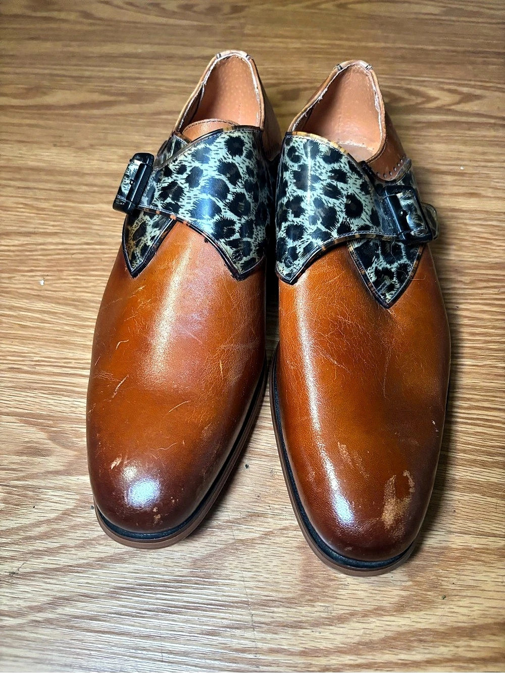 Stacy Adam’s Men's Brown & Black Buckle Loafers